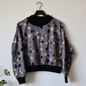 Meridian Japanese VTG Embroidery Tops Womens Sz S Relaxed Fit Good Condition